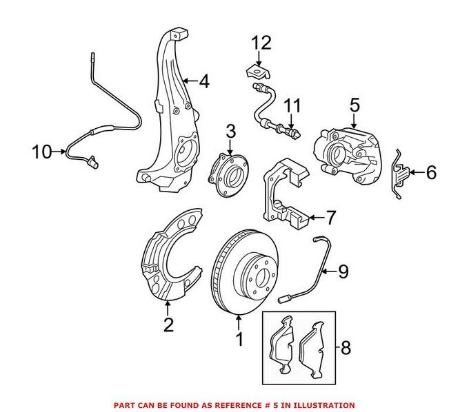 BMW Disc Brake Caliper - Front Passenger Right 34116786818